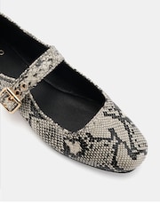 Novo Animal Wide Fit Cesena Mary Jane Flat Ballerina Shoes - Image 3 of 6