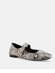 Novo Animal Wide Fit Cesena Mary Jane Flat Ballerina Shoes - Image 4 of 6