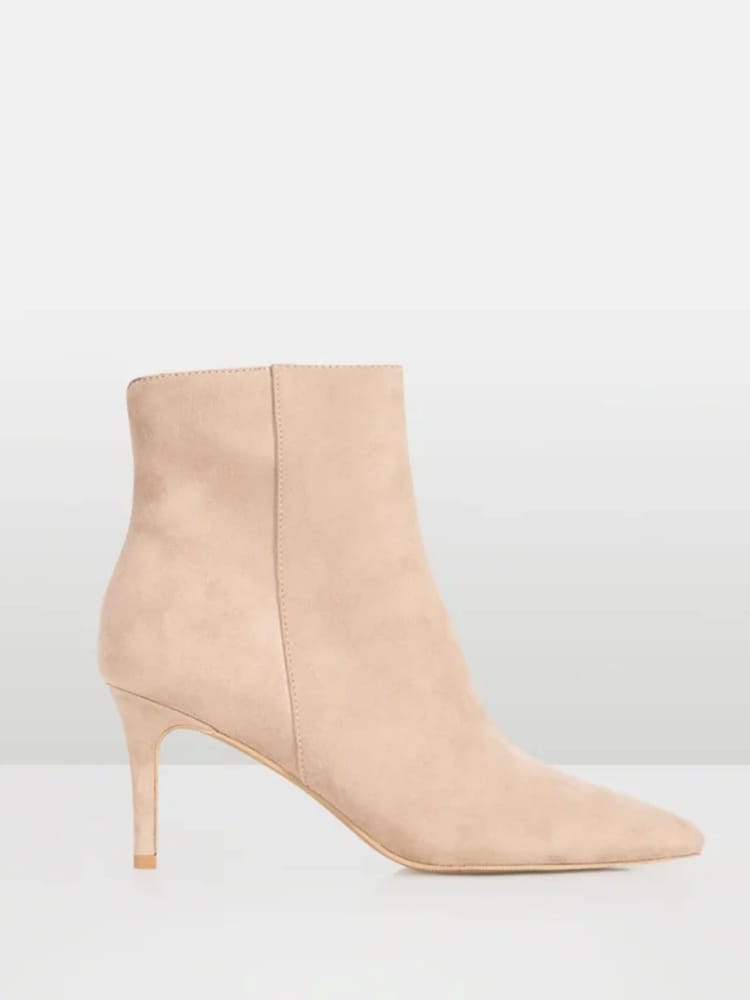 Novo Natural Wide Fit Felicia Point Mid Heel Ankle Boots - Image 2 of 5