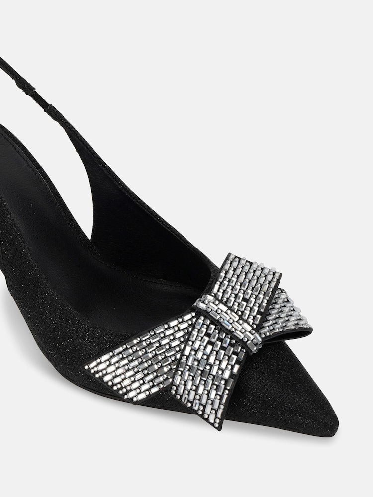 črna - Novo Isernia Luxe Diamante pentlja Slingback salonar - Slika 4 iz 4 črna - Novo Isernia Luxe Diamante pentlja Slingback salonar - Slika 4 iz 4