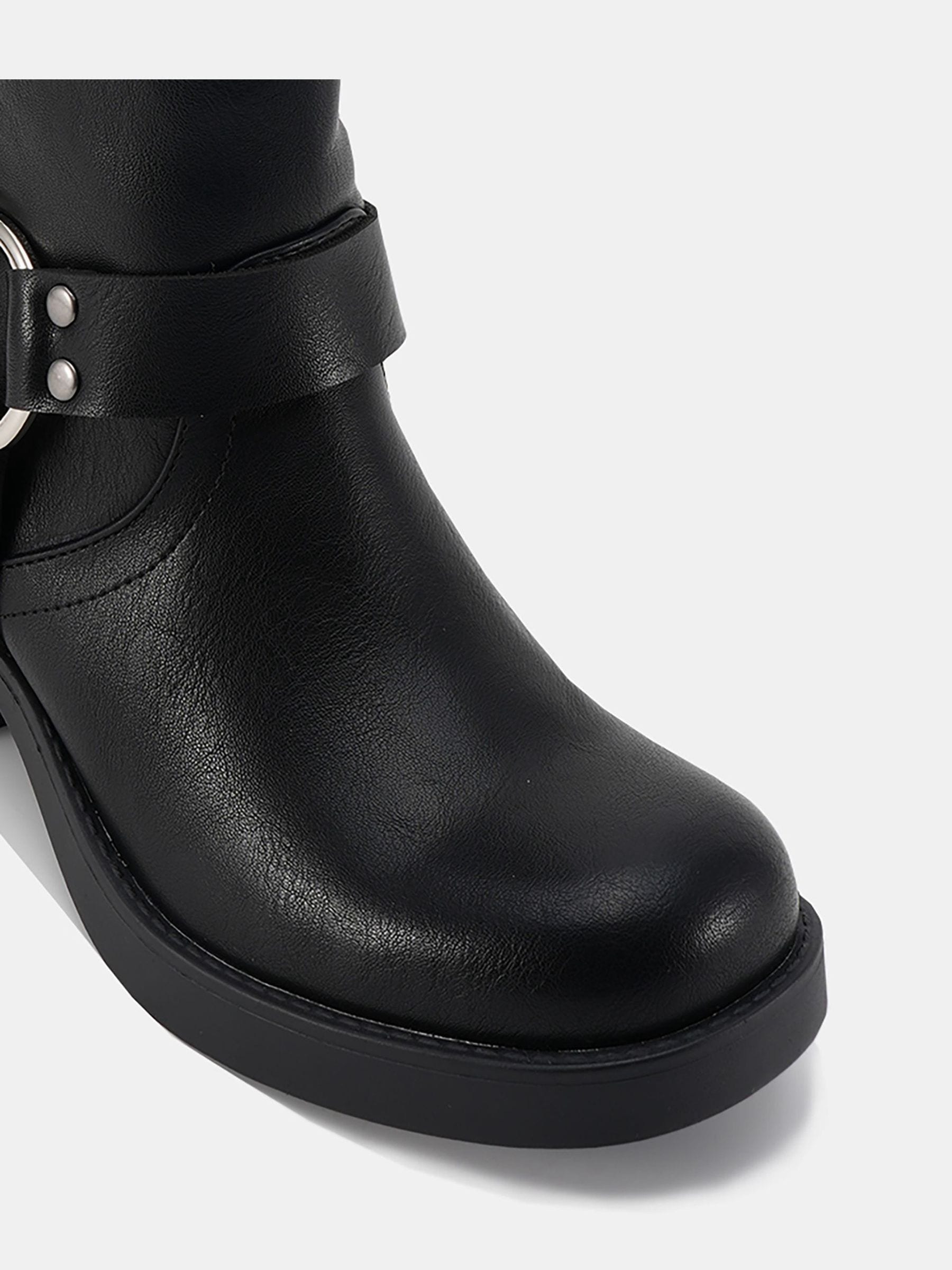 Buy Novo Black Dafra Harness Biker Ankle Boots from Next Canada
