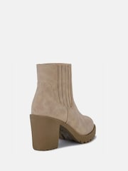 Novo Natural Wide Fit Harlequin Chelsea Heeled Unit Boots - Image 3 of 5