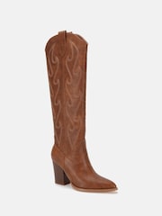 Novo Brown Heroes Knee High Western Boots - Image 3 of 5