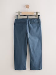 Navy Wash Chino Trousers With Belt - Image 2 of 5