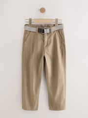 Stone Wash Chino Trousers With Belt - Image 1 of 1