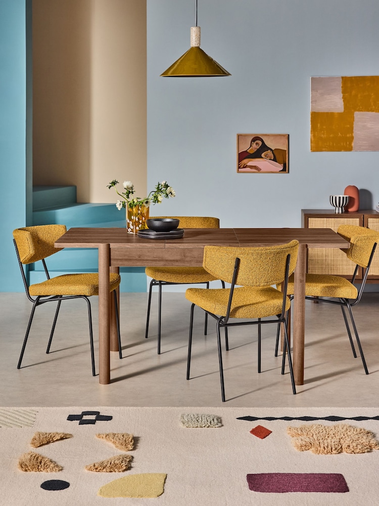 MADE.COM Dark Natural Oak Effect Pavia 4 to 6 Seater Extending Dining Table - Image 1 of 5