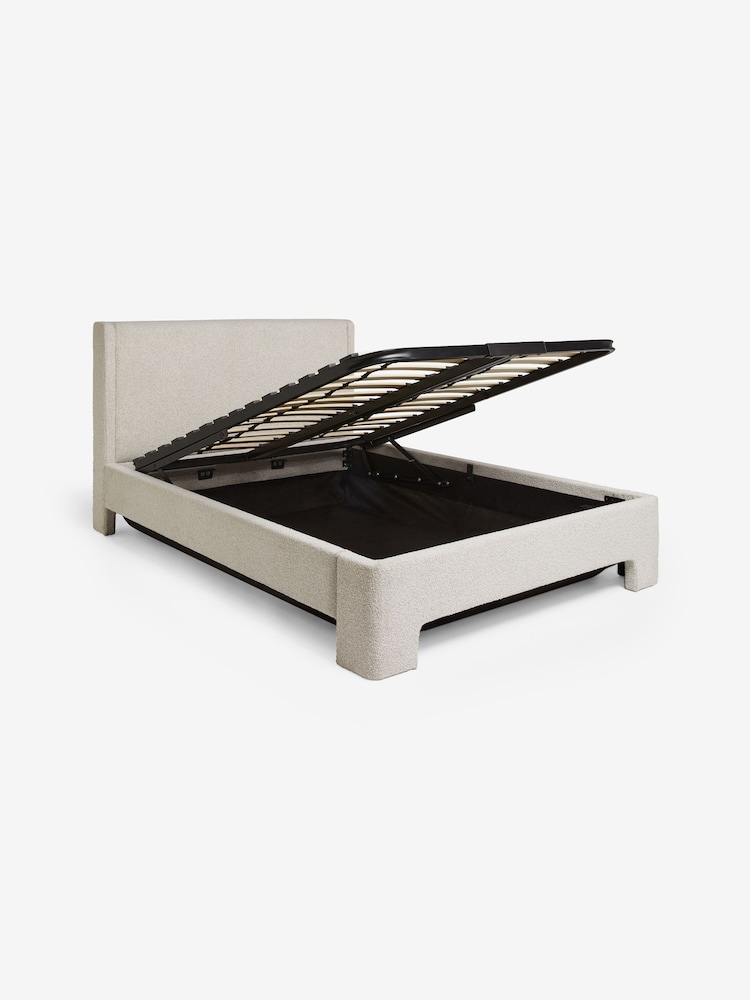 MADE.COM Pax Boucle Off White Ottoman Storage Bed Leonora - Image 5 of 5