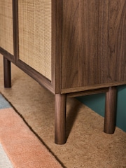 MADE.COM Dark Oak Effect Pavia Rattan Small Sideboard - Image 3 of 7