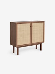 MADE.COM Dark Oak Effect Pavia Rattan Small Sideboard - Image 6 of 7