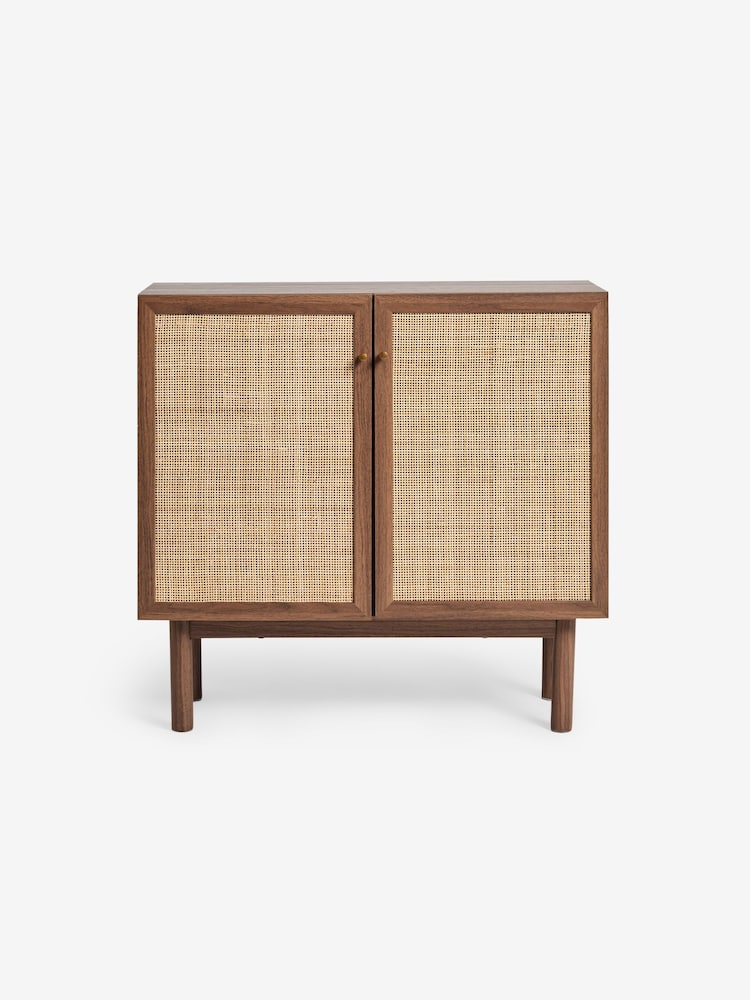 MADE.COM Dark Oak Effect Pavia Rattan Small Sideboard - Image 7 of 7