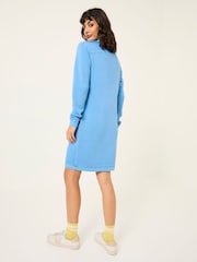 FatFace Bright Blue 100% Cotton Willa Sweat Dress - Image 2 of 5