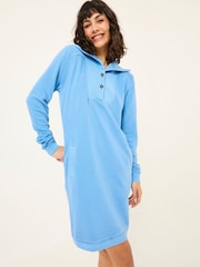 FatFace Bright Blue 100% Cotton Willa Sweat Dress - Image 3 of 5