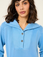 FatFace Bright Blue 100% Cotton Willa Sweat Dress - Image 5 of 5