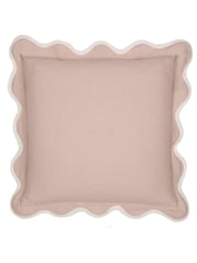 Sanderson Rose Adele Floral Embroidered Wave Cushion - Image 3 of 6