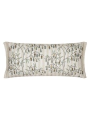 Sanderson Linen Chinese Lanterns Floral Embroidered Cushion - Image 2 of 7