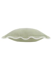 Sanderson Sage Adele Floral Embroidered Wave Cushion - Image 4 of 6