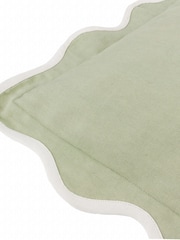 Sanderson Sage Adele Floral Embroidered Wave Cushion - Image 5 of 6