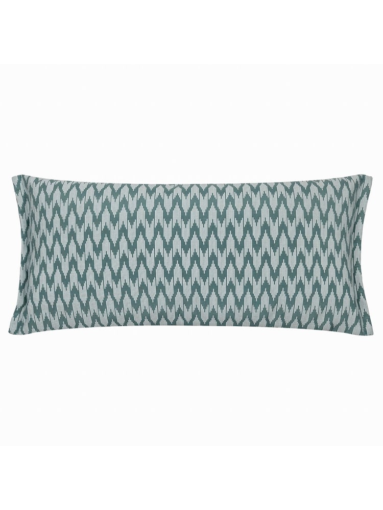 Sanderson Blue Hutton Woven Jacquard Piped Cushion - Image 2 of 5
