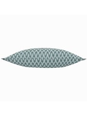 Sanderson Blue Hutton Woven Jacquard Piped Cushion - Image 3 of 5
