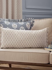 Sanderson Linen Hutton Woven Jacquard Piped Cushion - Image 1 of 5