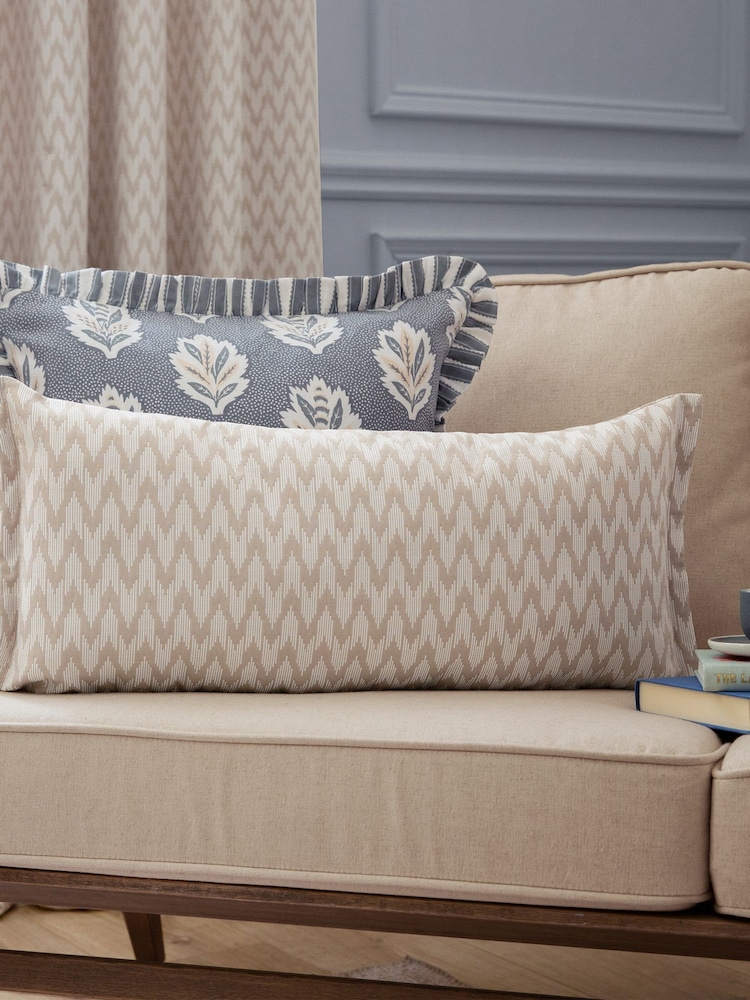 Sanderson Linen Hutton Woven Jacquard Piped Cushion - Image 1 of 5