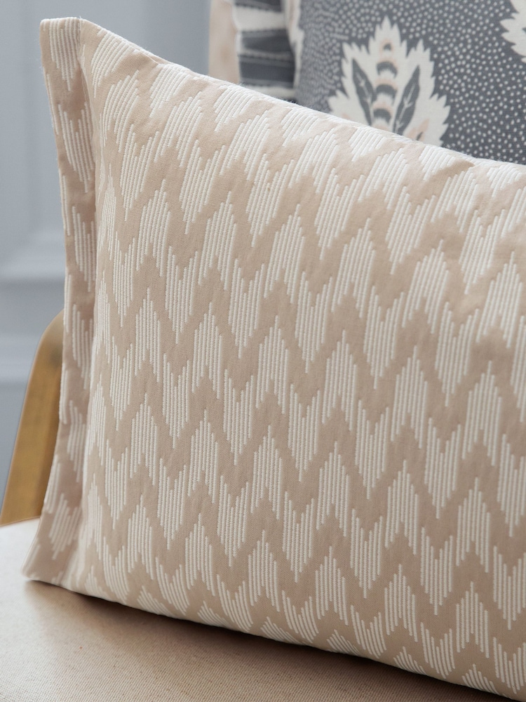 Sanderson Linen Hutton Woven Jacquard Piped Cushion - Image 5 of 5