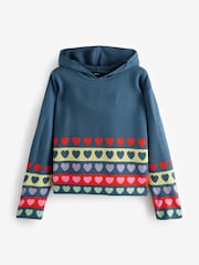 Multi Bright Cosy Soft Touch Knitted Jumper Hoodie - Image 5 of 7