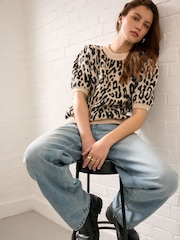 Animal Soft Touch Short Sleeve Knitted Jumper With Wool - Image 2 of 7