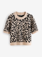 Animal Soft Touch Short Sleeve Knitted Jumper With Wool - Image 5 of 7