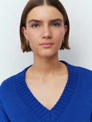 Blue Indigo 100% Cotton V-Neck Jumper - Image 2 of 7