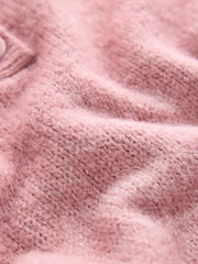 Pink Blush Soft Touch Short Sleeve Knitted Polo Jumper with Wool - Image 8 of 8
