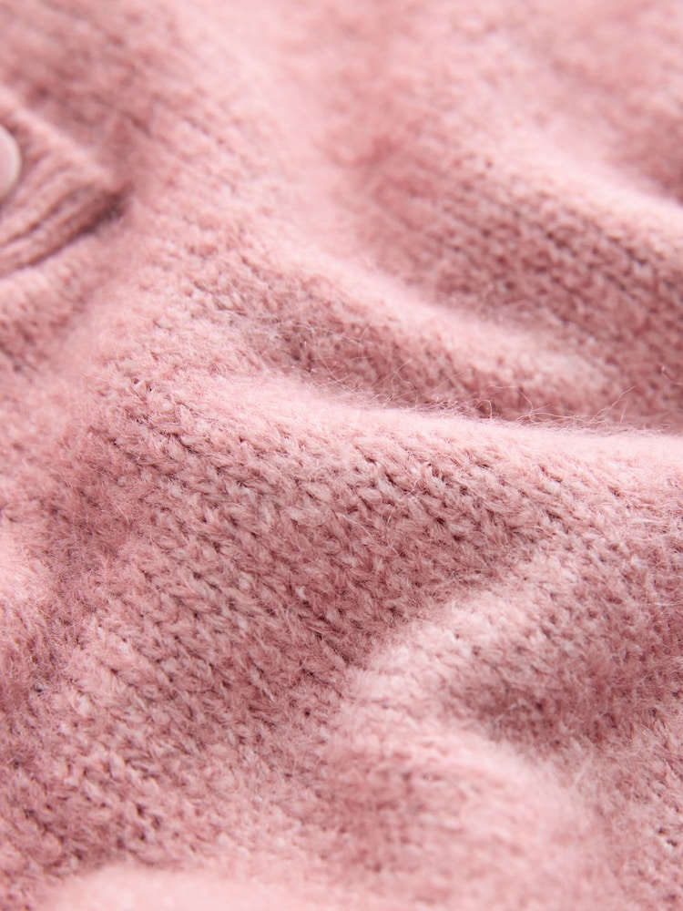 Pink Blush Soft Touch Short Sleeve Knitted Polo Jumper with Wool - Image 8 of 8