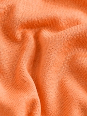 Naranja - Short Sleeve Crew Neck T-Shirt With Frill Edge Detail - Imagen 7 de 8