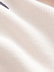 White Ecru 100% Cotton V-Neck Jumper - Image 5 of 5