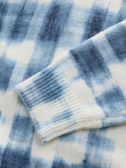 Blue Check Printed Crew Neck Jumper - Image 7 of 7