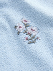 Bleach Fleuri brodé - Robe t-shirt 100% coton en jean à manches courtes - Image 9 de 9