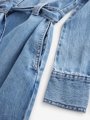 Mid Blue Fuller Bust Western Midi Denim Shirt Dress - Image 7 of 9