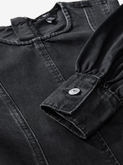 Negro - Long Sleeve Seam Detail Denim Dress - Imagen 6 de 7