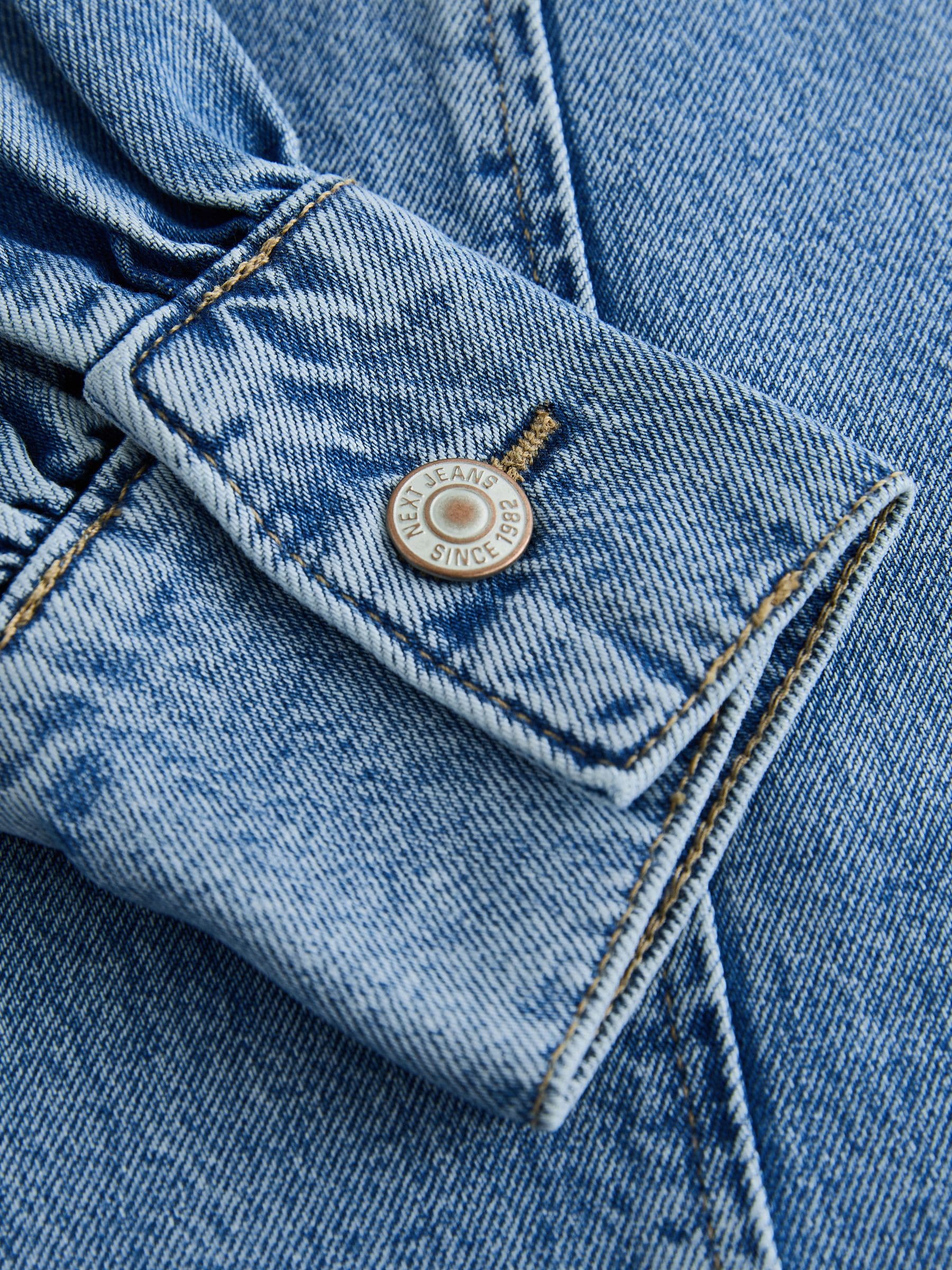 Buy Mid Blue Long Sleeve Seam Detail Denim Dress from Next USA