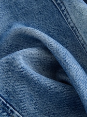 Azul medio - Long Sleeve Seam Detail Denim Dress - Imagen 8 de 8