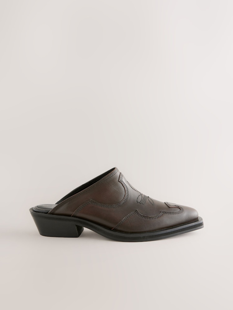 rjava - Usnjeni koničasti kavbojski natikači Forever Comfort® - Slika 2 iz 5 rjava - Usnjeni koničasti kavbojski natikači Forever Comfort® - Slika 2 iz 5