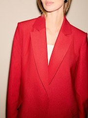 Red Adjustable Back Tailored Blazer - Image 6 of 9