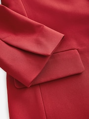 Red Adjustable Back Tailored Blazer - Image 8 of 9