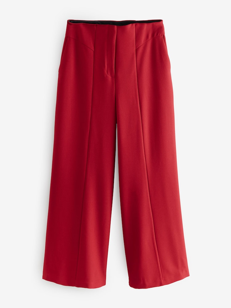 Rouge - Pantalons habillés taille grande taille - Image 6 of 8
