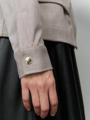 Neutral Funnel Neck Utility Bomber Jacket - Image 5 of 5