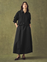 Black Double Zip Ponte Jacket - Image 2 of 8