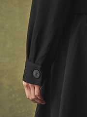 Black Double Zip Ponte Jacket - Image 4 of 8