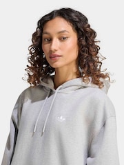 adidas Originals Grey Essentials Oversized Fleece Hoodie - Image 4 of 6
