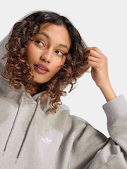 adidas Originals Grey Essentials Oversized Fleece Hoodie - Image 5 of 6