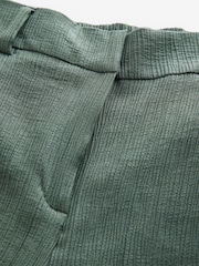 Green Textured Crinkle Wide Leg Trousers - Image 8 of 8